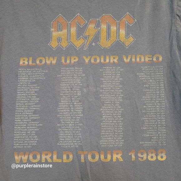 Recycled Karma ACDC Band 1998 World Tour T Shirt M Blow Up Your Video - Picture 4 of 9